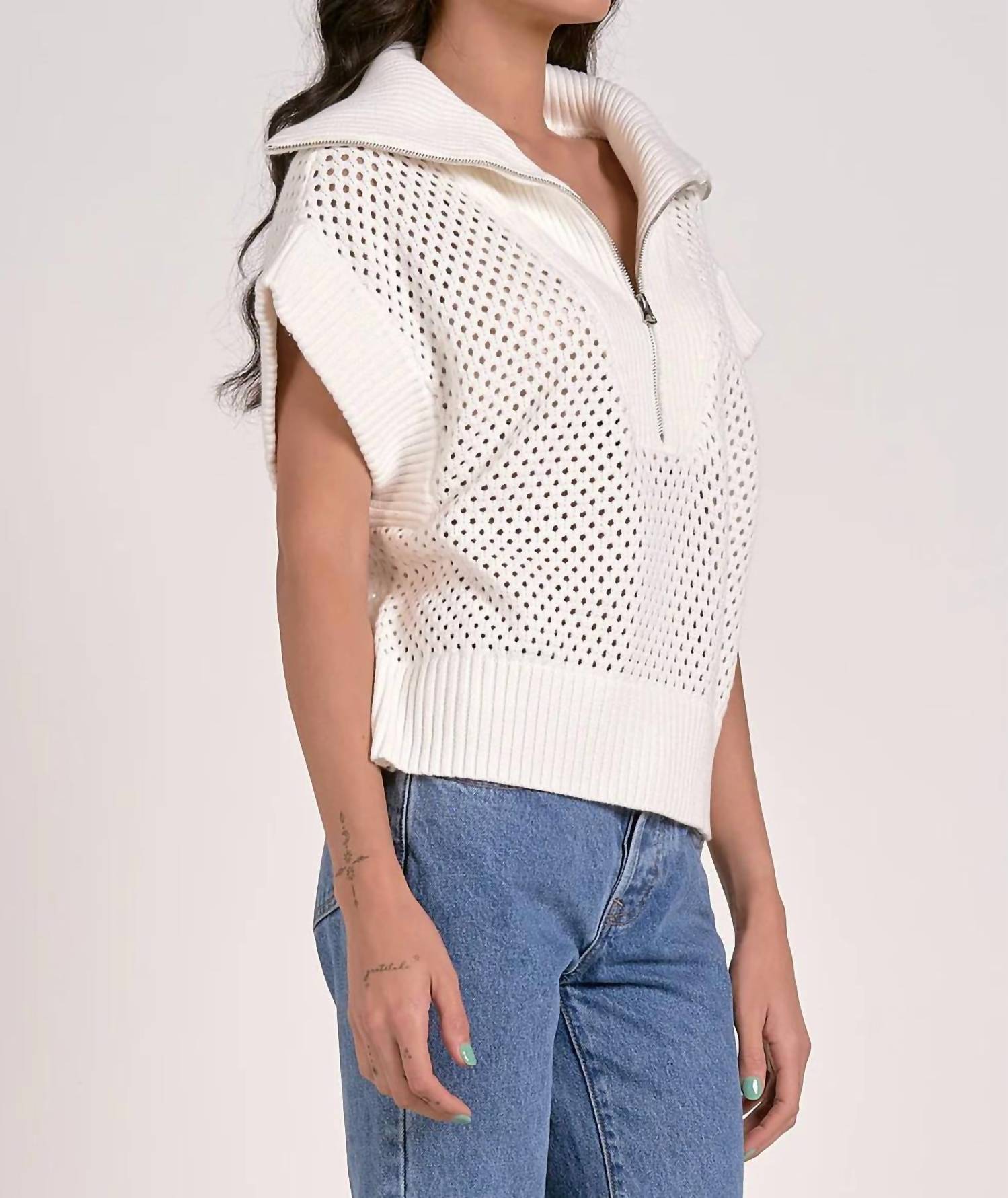 Elan - Allie Zip Up Sweater - clothing - cotton - shirts