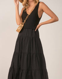 Elan - Aries Maxi Dress - black - clothing - cotton - blend