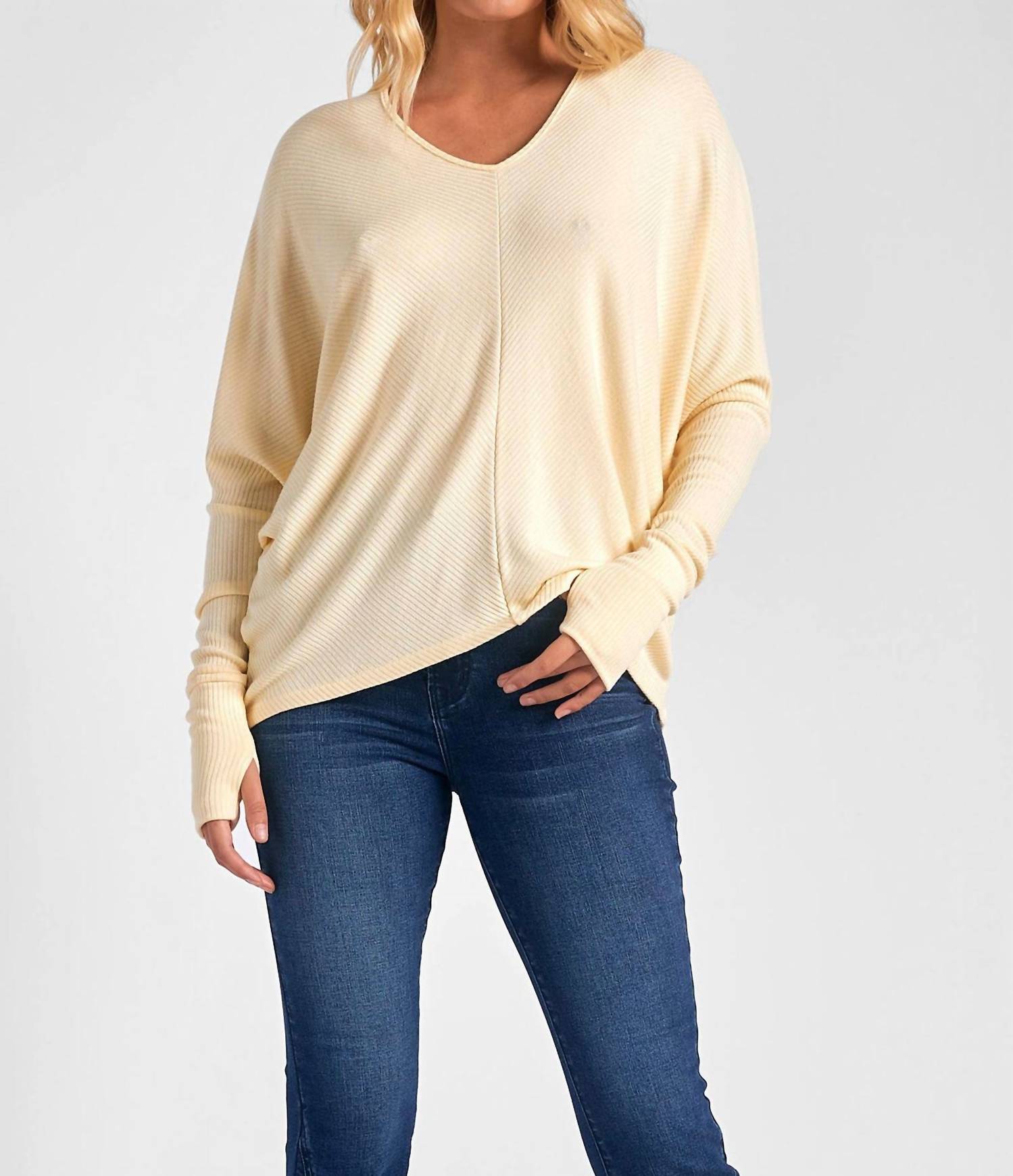 Elan - Batwing Thumb Top - clothing - shirts - solid