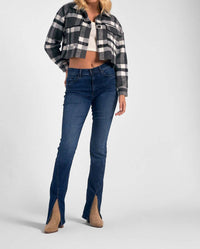 Elan - Button Down Crop Jacket - black - casual - jacket - clothing