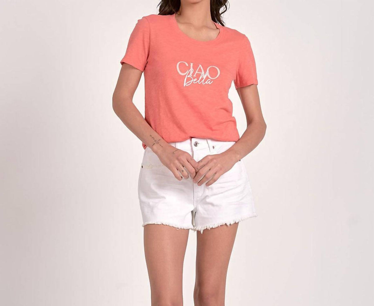 Elan - Ciao Bella Scoop Neck Tee Shirt