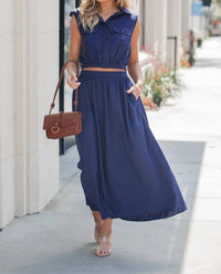 Elan - Collared Sleeveless Top
