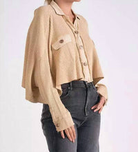 Elan - Crop Button Down Jacket