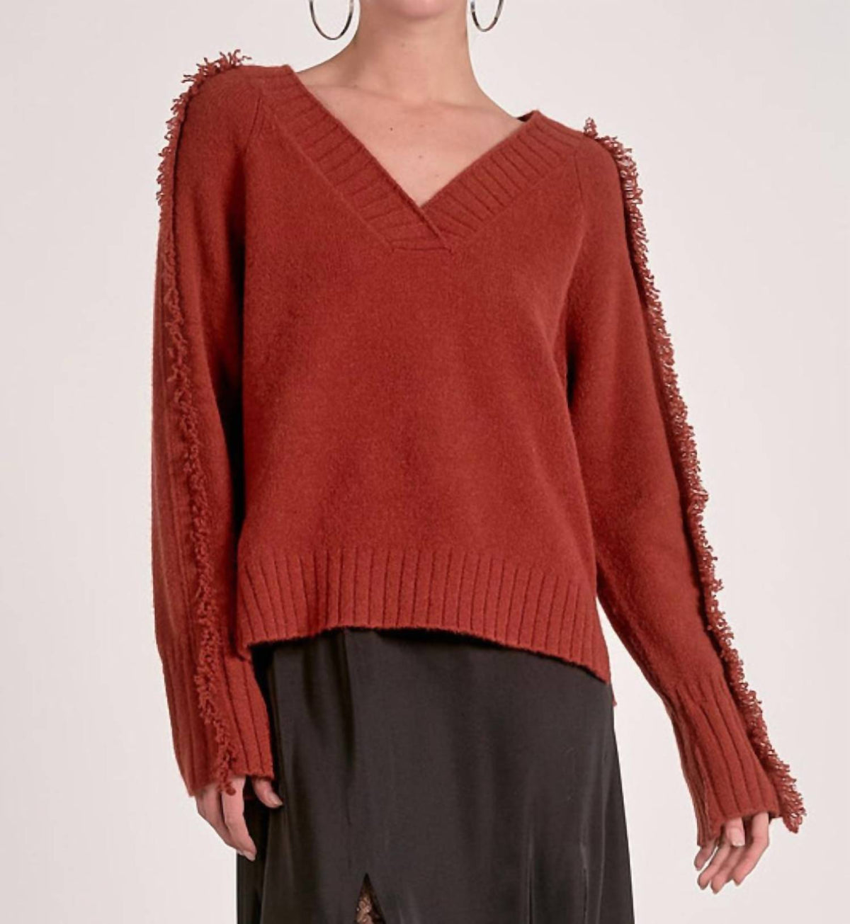 Elan - Falling Fringe Sweater