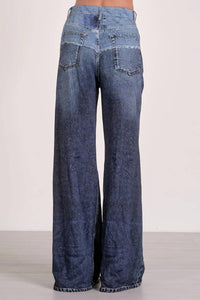 Elan - Jade High Rise Sweatpant Jean - blue - clothing - cotton