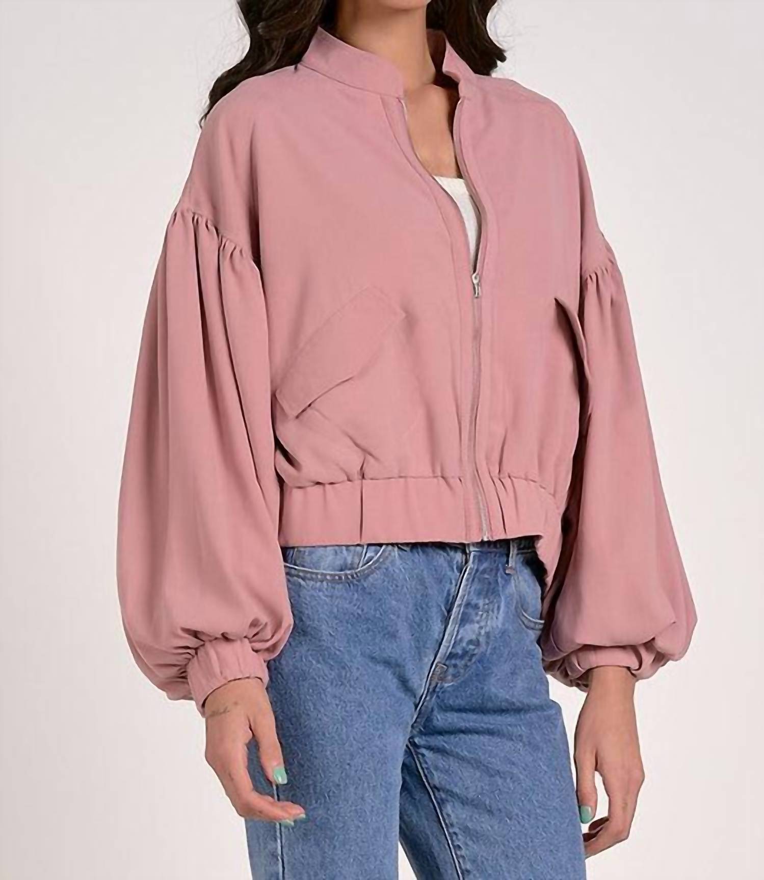 Elan - Mauve Balloon Jacket - bomber - jackets - clothing - jackets