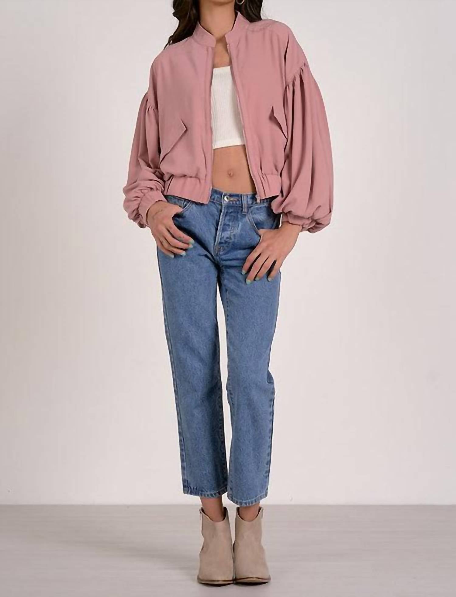 Elan - Mauve Balloon Jacket - bomber - jackets - clothing - jackets