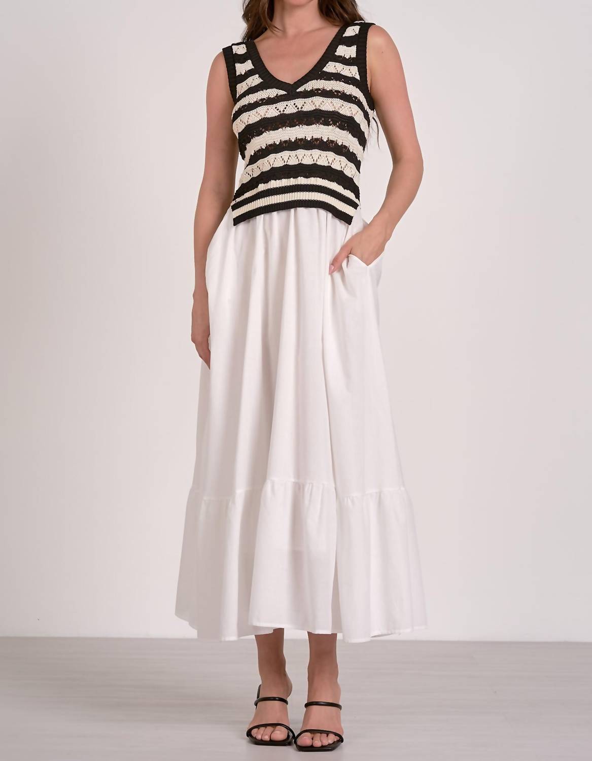 Elan - Midi Sweater Skirt Dress Combo - clothing - cotton - blend - dresses