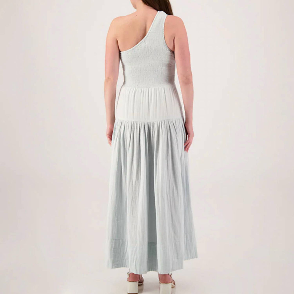 Elan - One Shoulder Smocked Maxi Dress
