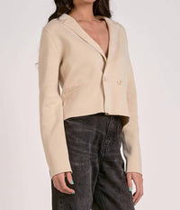 Elan - ROCKY BLAZER SWEATER - beige - clothing - polyester