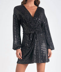 Elan - Sequin Wrap Dress