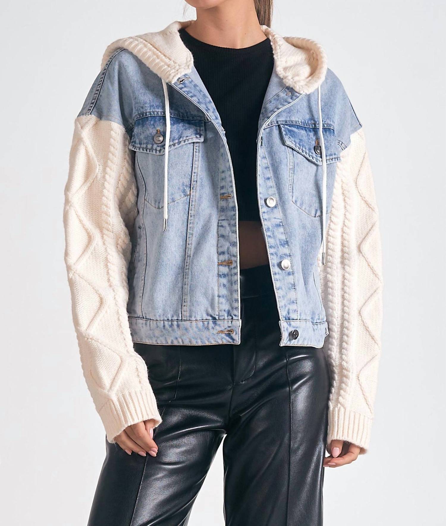 Elan - Serena Sweater Jacket - blue - casual - jacket - clothing