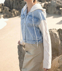 Elan - Serena Sweater Jacket - blue - casual - jacket - clothing