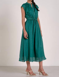 Elan - Short Sleeve Solid Midi Dress