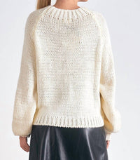 Elan - Ski Knit Crewneck Sweater - acrylic - beige - clothing
