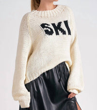 Elan - Ski Knit Crewneck Sweater - acrylic - beige - clothing