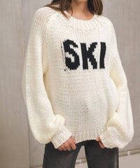 Elan - Ski Knit Crewneck Sweater - acrylic - beige - clothing