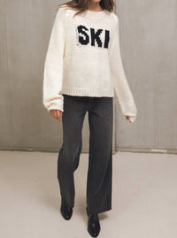 Elan - Ski Knit Crewneck Sweater - acrylic - beige - clothing