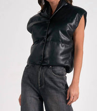 Elan - Skye Faux Leather Vest