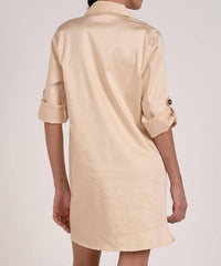 Elan - Stone Shirt Dress - beige - clothing - dresses