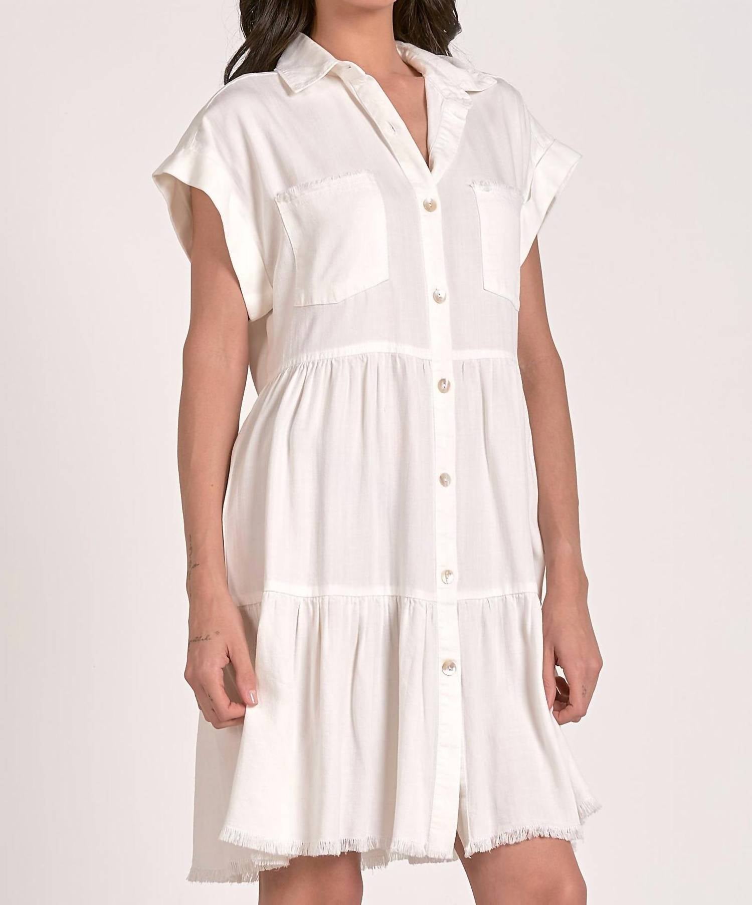 Elan - Tiered Mini Dress - clothing - collection:Graddresses(Auto) - dresses