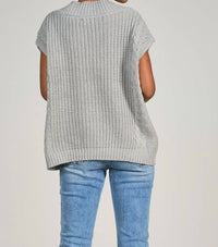 Elan - V - neck Sweater Vest - clothing - grey - jackets