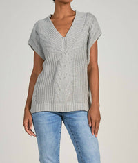 Elan - V - neck Sweater Vest - clothing - grey - jackets