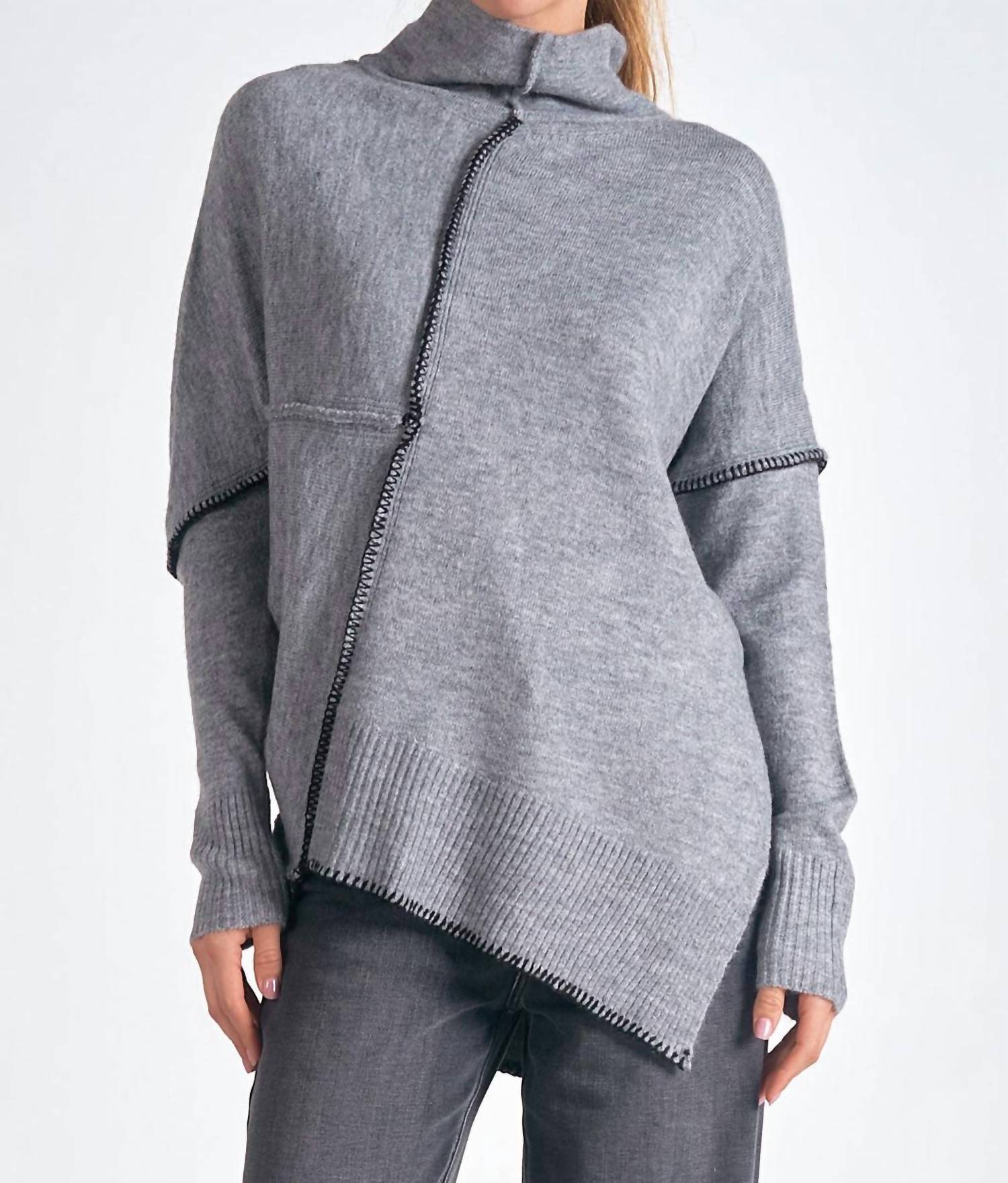 Elan - Vanilla Turtleneck Sweater - acrylic - clothing - cowl