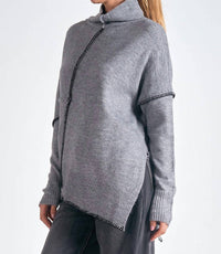 Elan - Vanilla Turtleneck Sweater - acrylic - clothing - cowl
