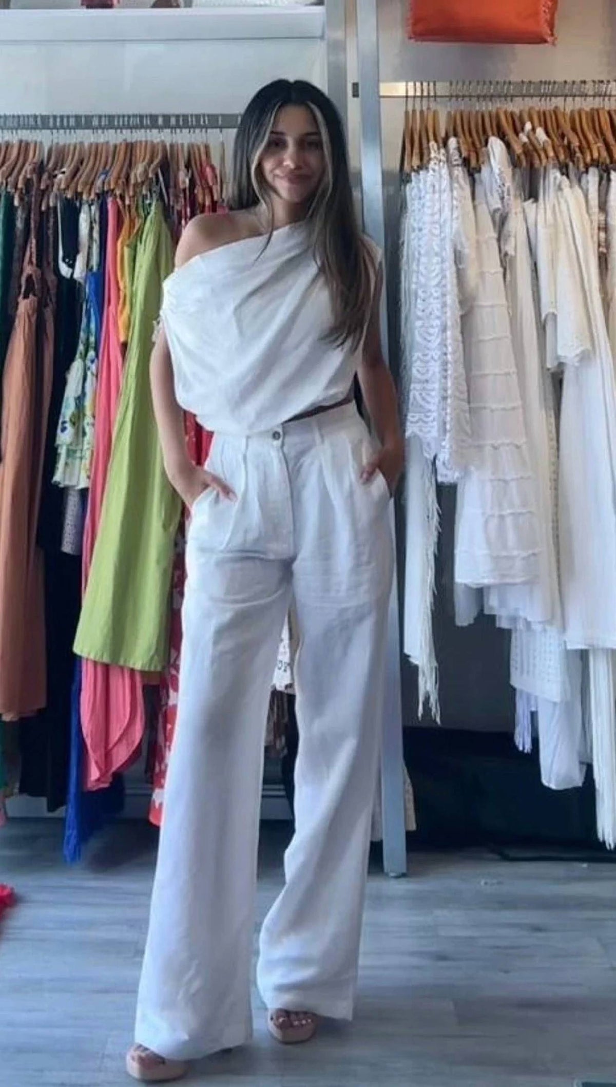 Elan - Wide Leg Pleated Pants