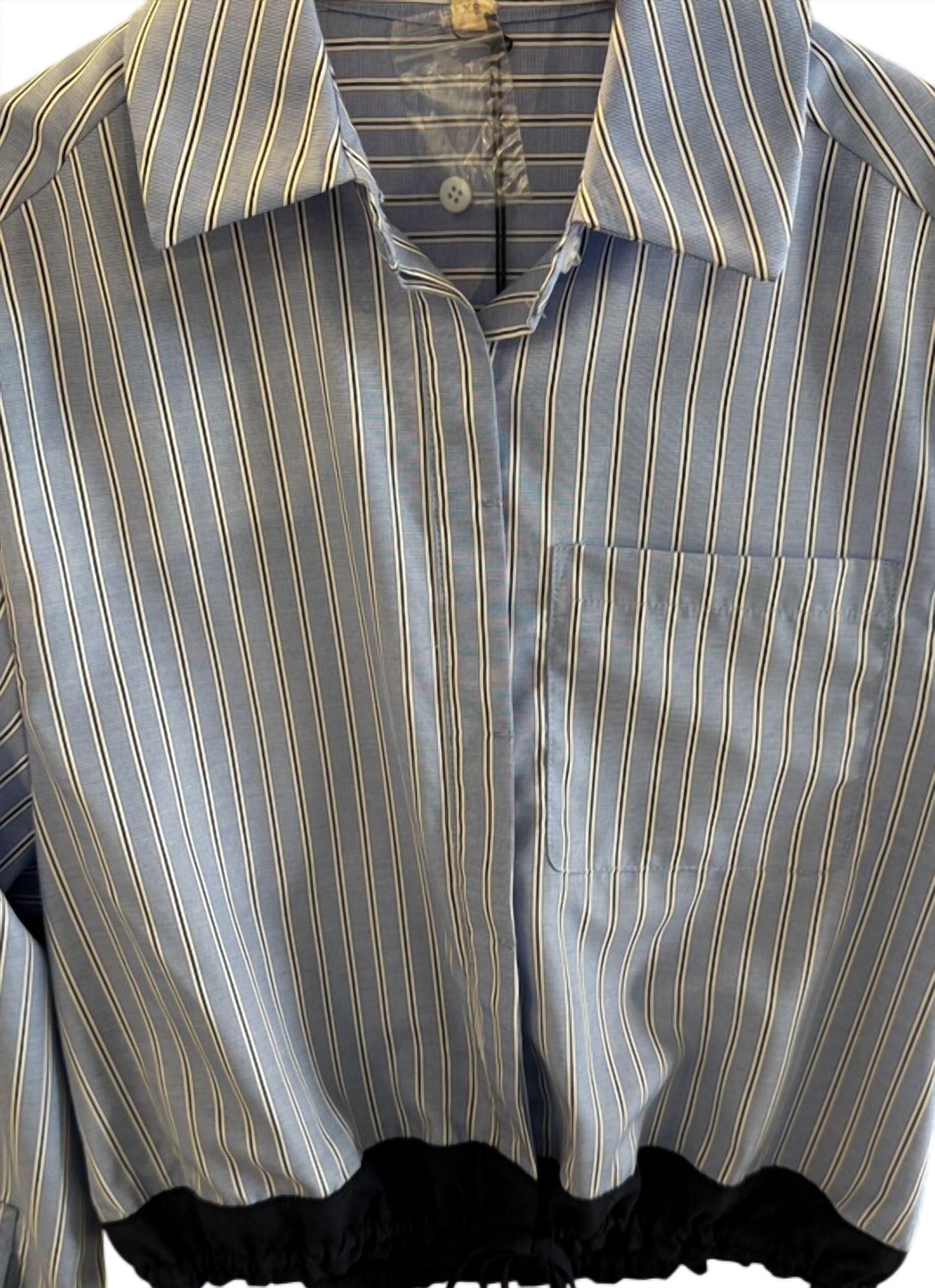 Elan - Women's Button Down Tie At Waist Top