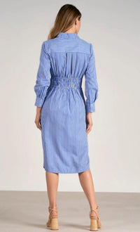 Elan - Women's Midi Dress - blue - clothing - dresses