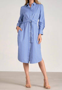 Elan - Women's Midi Dress - blue - clothing - dresses