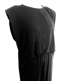 Elan - Women's One Piece Jogger Romper - black - clothing - jumpsuits