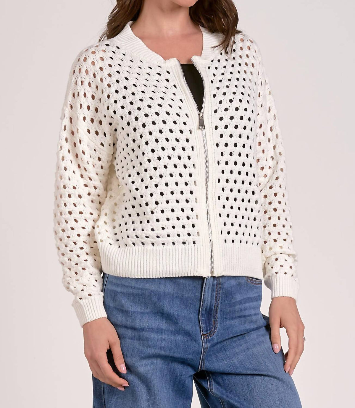 Elan - Zip-up Sweater Cardigan