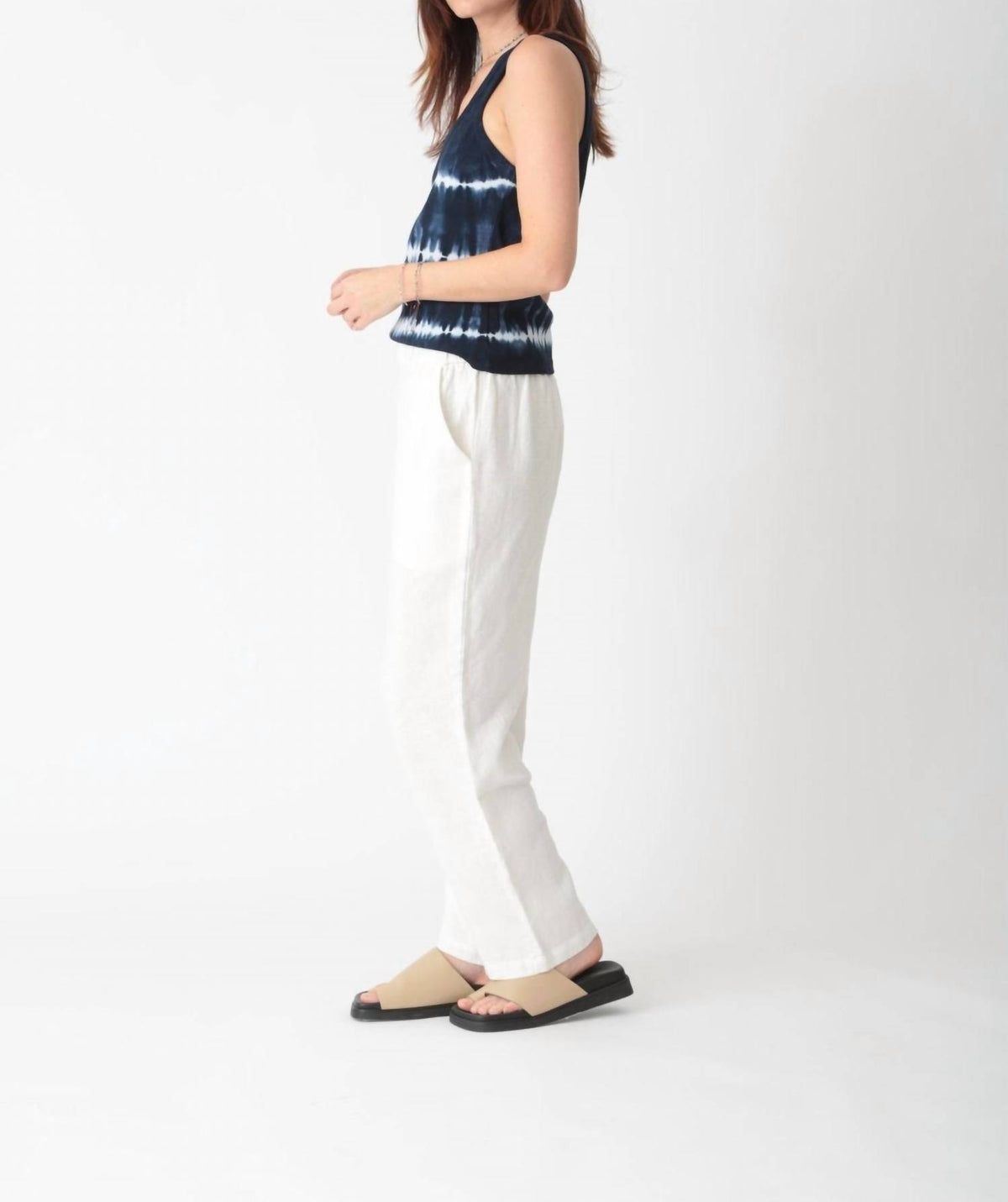 Electric & Rose - Tie-dye Linear Scoop Tank Top