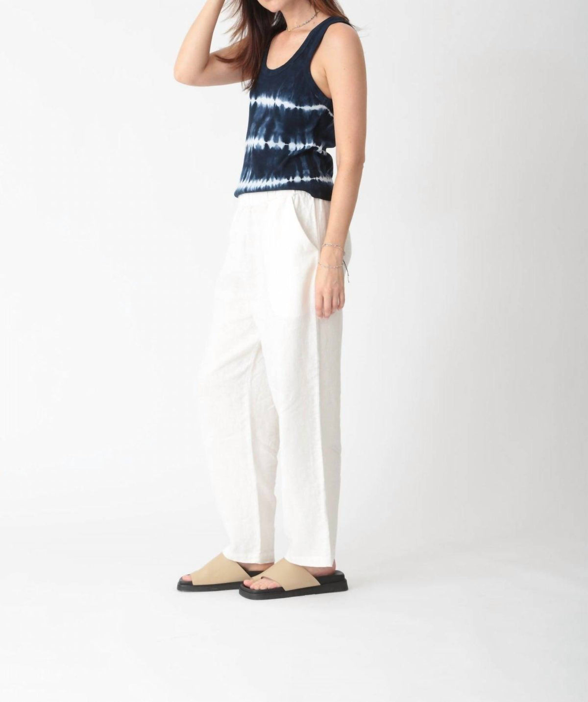 Electric & Rose - Tie-dye Linear Scoop Tank Top