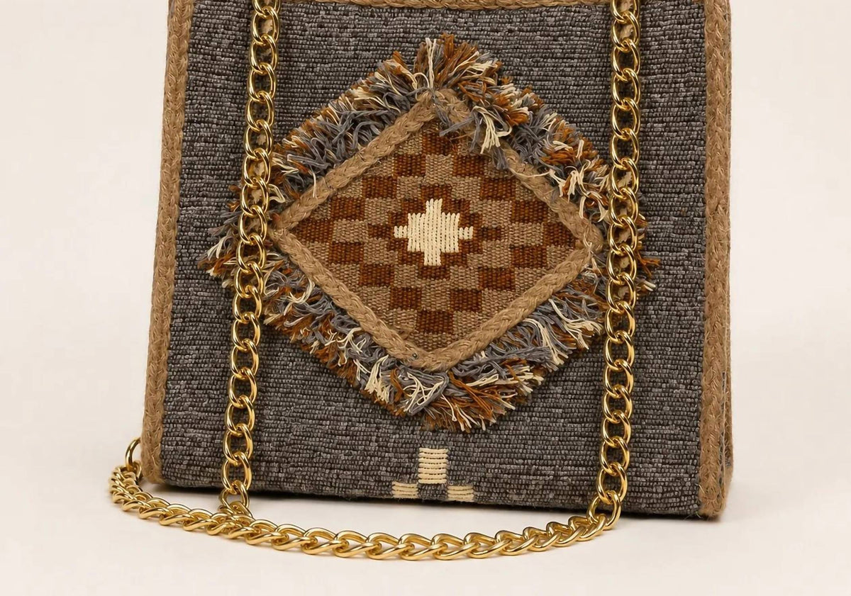 Elektra'S Workshop - Fringe Bamboo Style Handle Crossbody Bag