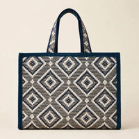 Elektra'S Workshop - Large Geometric Fabric Tote Bag