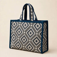 Elektra'S Workshop - Large Geometric Fabric Tote Bag