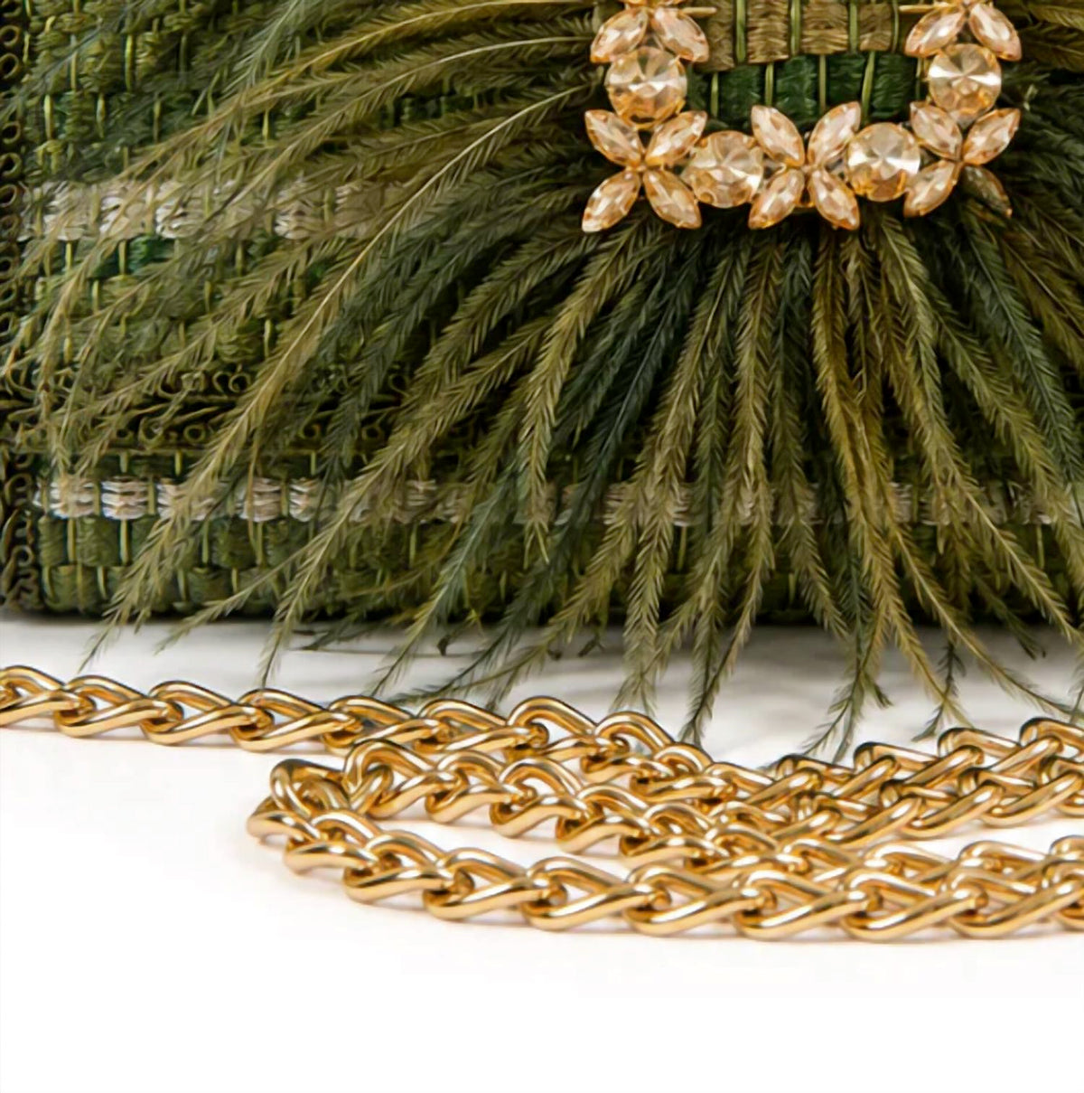 Elektra'S Workshop - Women's Ostrich Feather Mini Shoulder Bag