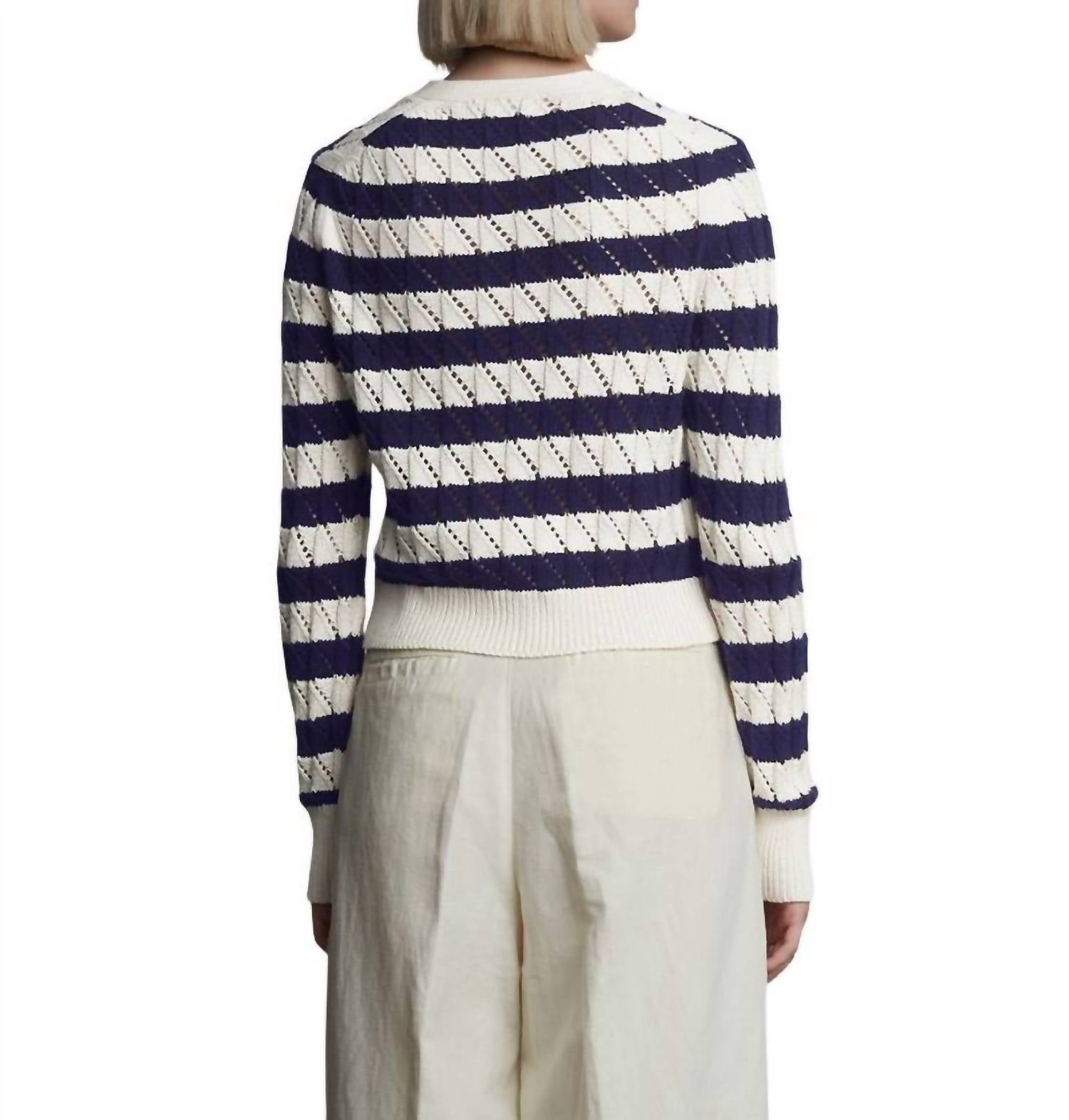Eleven Six - Aya Stripe Cardi - cardigans - clothing - cotton