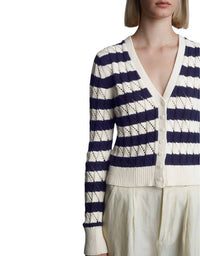 Eleven Six - Aya Stripe Cardi - cardigans - clothing - cotton