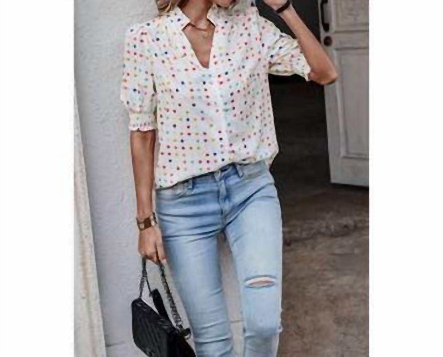 Elings - Bobby Polka Dot Blouse - blouses - clothing - polka - dot