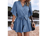 Elings - Ruffled Belted Hearts Romper