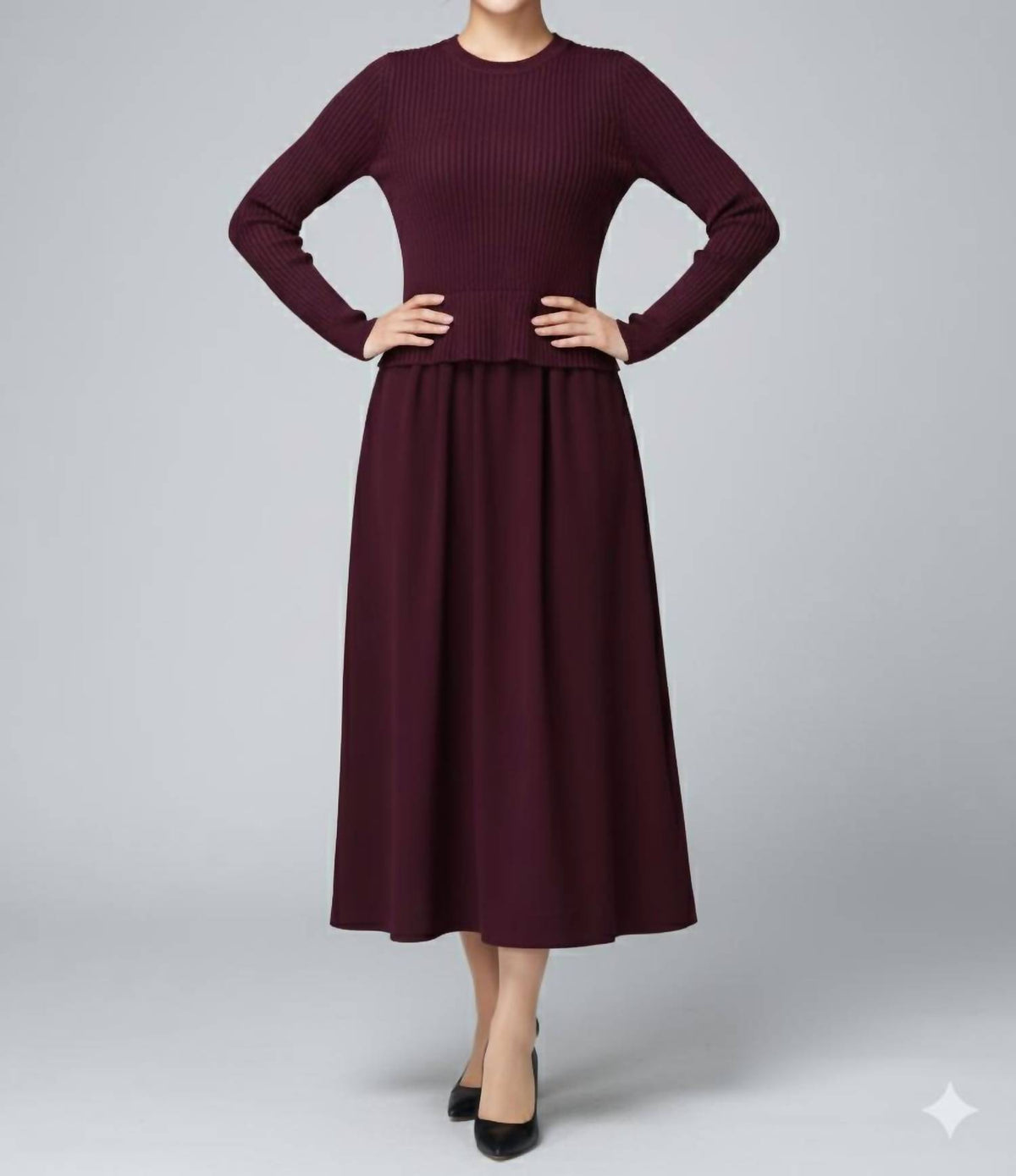 Elio - Crew Neck Knit Dress