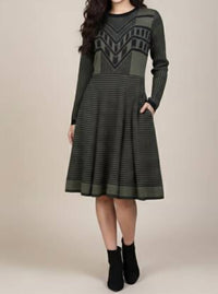 Elio - Textured Knit Midi Dress
