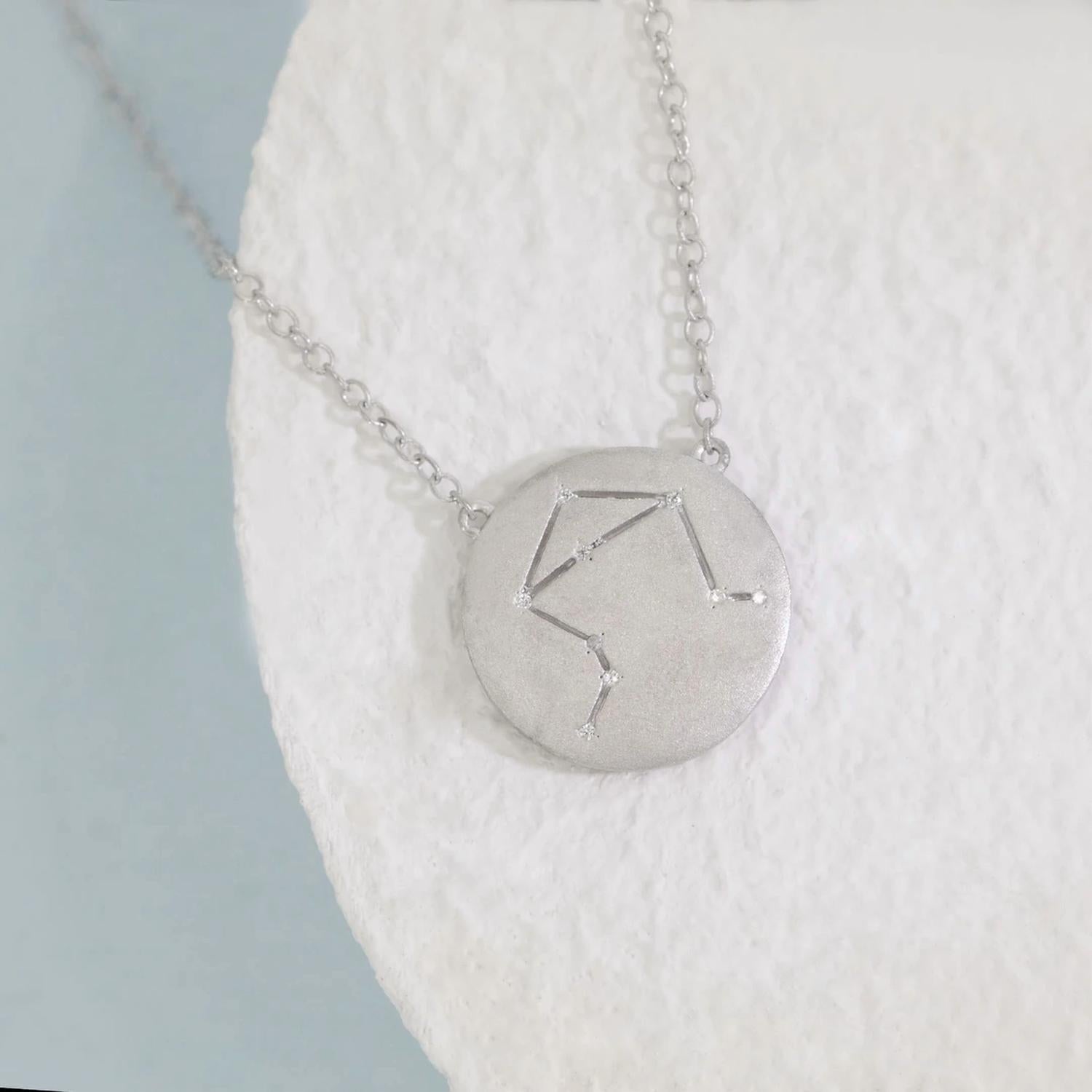 Ella Stein - Women's Libra Zodiac Necklace - jewelry - necklaces - silver