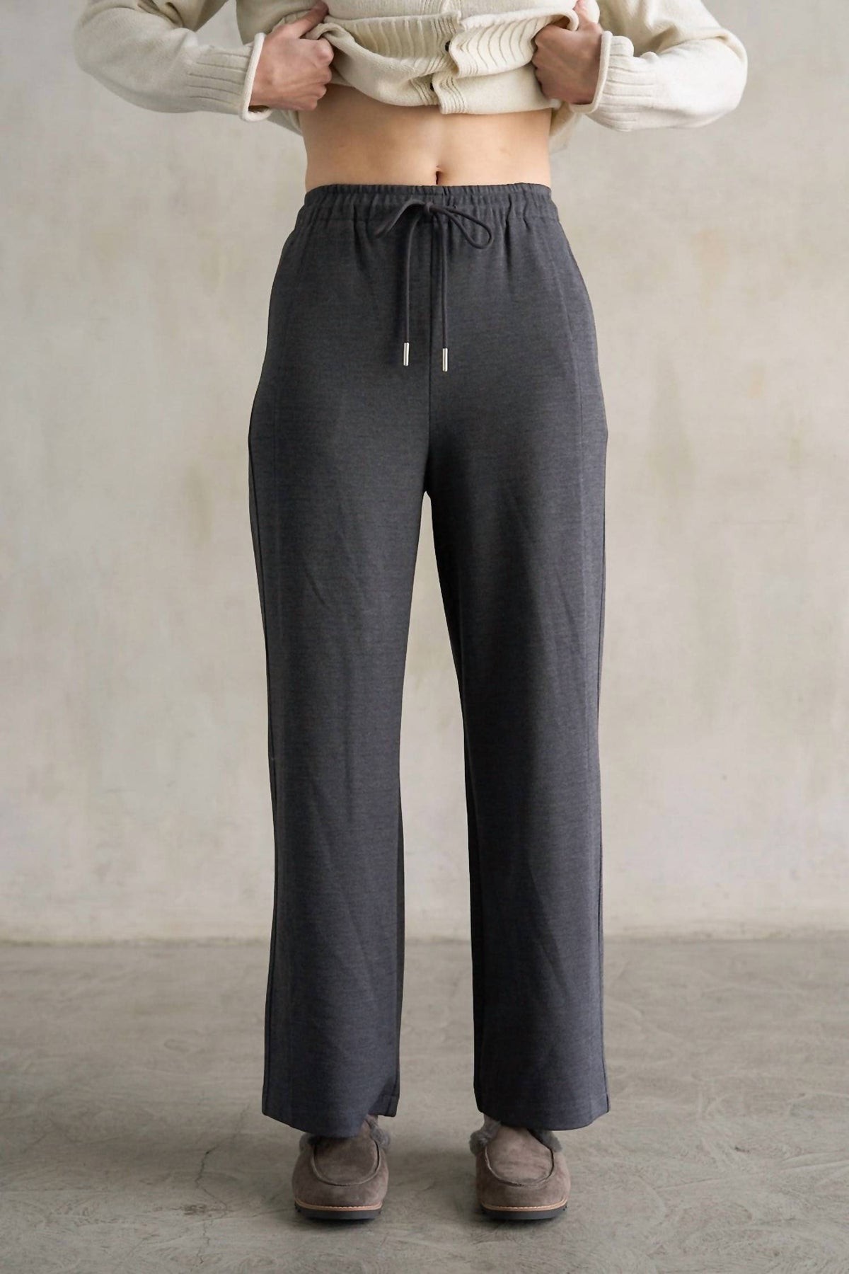 Elle Grey - Dani Elastic Waist Wide Classic Pants