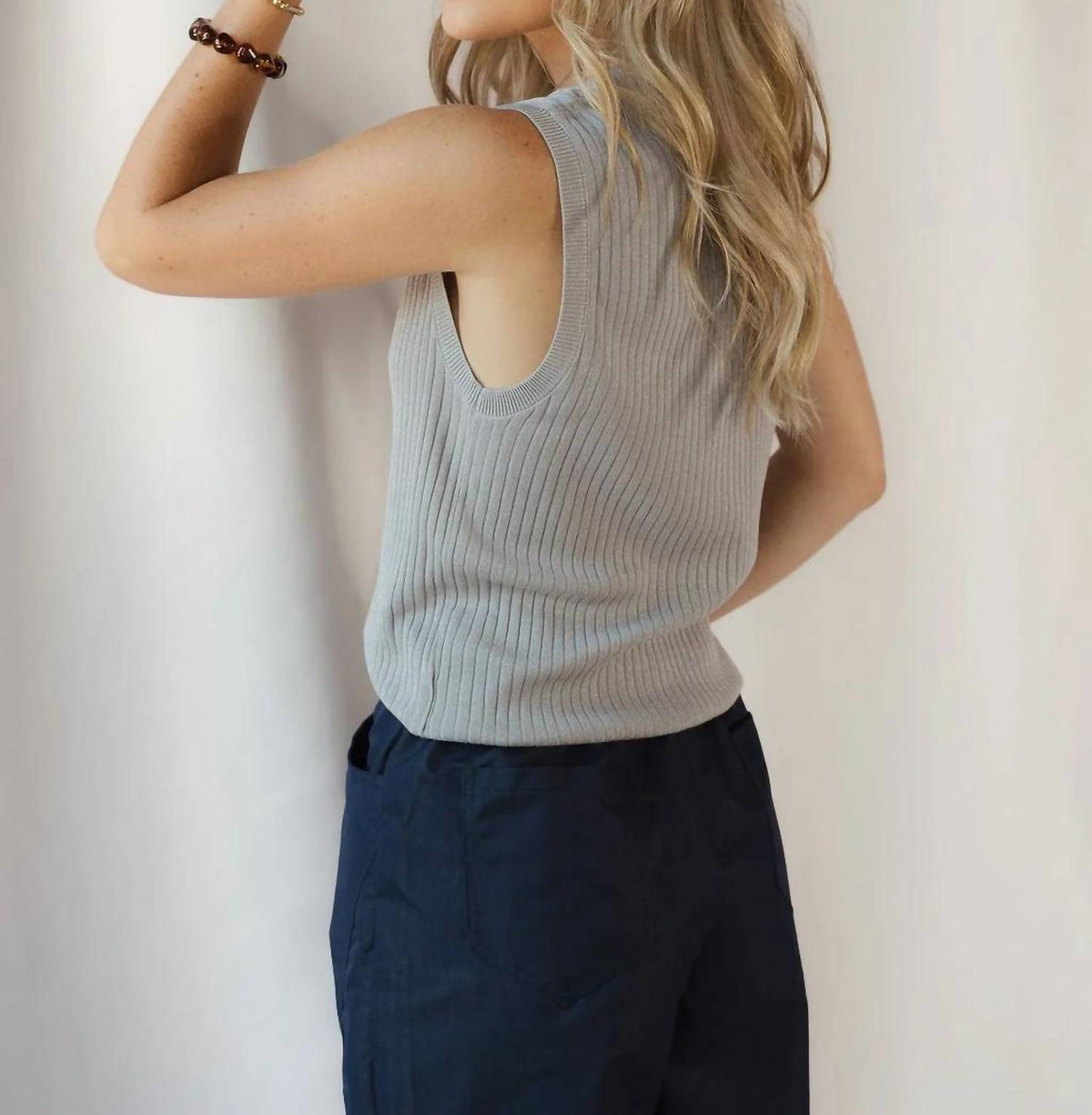Elle Grey - Nina Ribbed Sparkle Tank